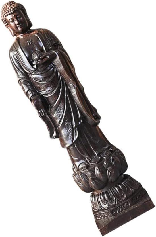 Estátua de Buda De Madeira Estatueta Do Vintage