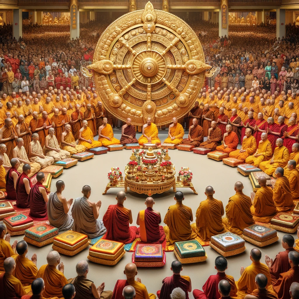 A Importância da Roda do Dharma na Cultura e Tradição Budista e monges