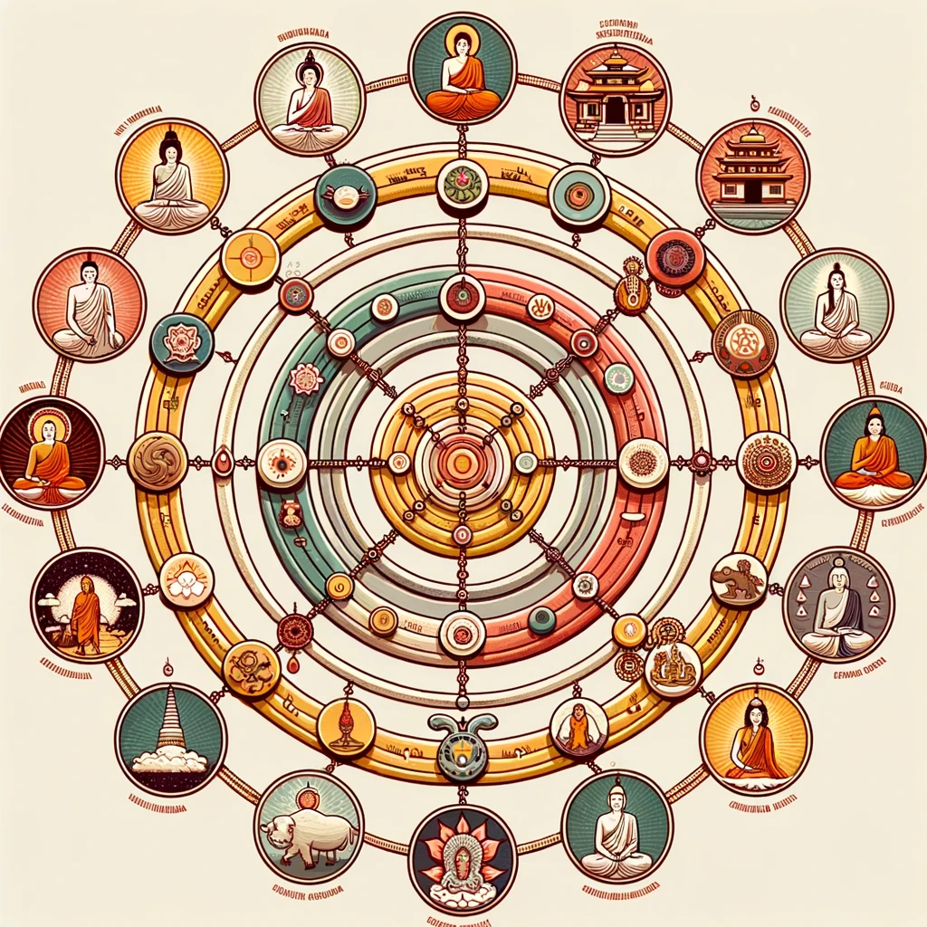 Roda do Dharma e CAminhos Óctuplos e budismo